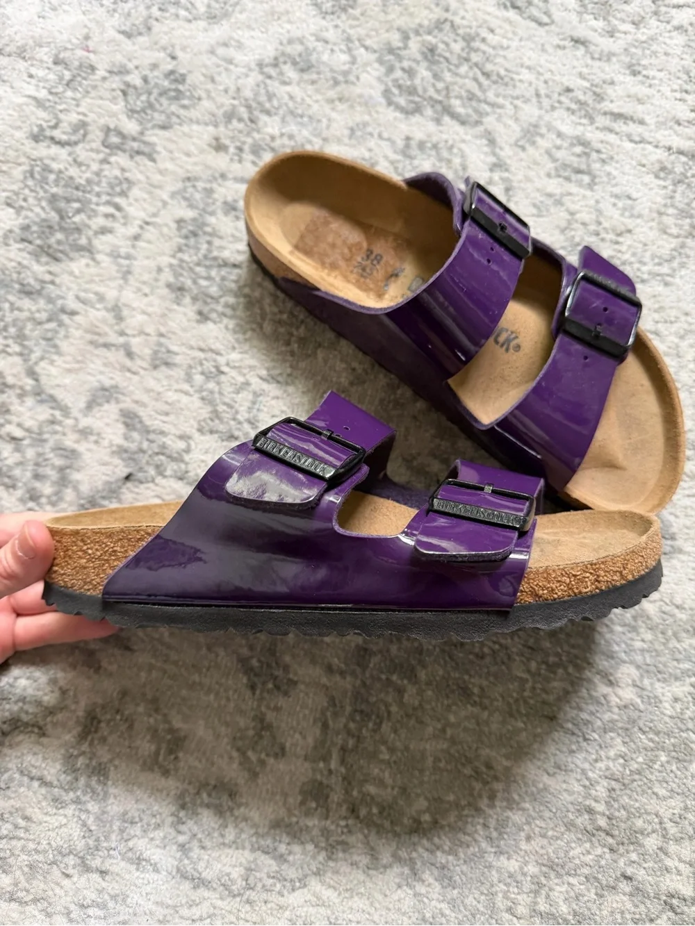 Purple Birkenstock Strap Sandals Sz 38 - Picture 4 of 4
